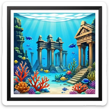 The Lost Island of Atlantis sticker