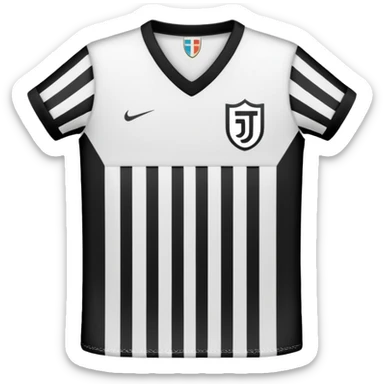 una "J" stilizzata in bianco e nero, formata da due strisce verticali che richiamano lo scudetto e la maglia bianconera sticker