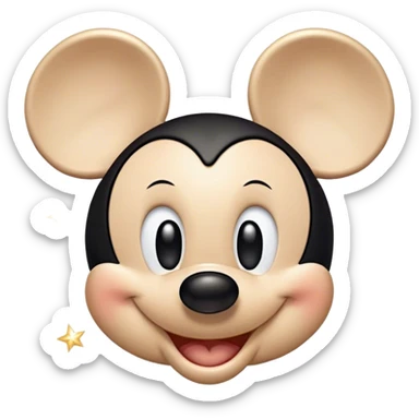Cute Mickey mouse winking 2-3 sparkle around his wink   sticker