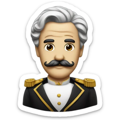 Dictator with Chaplin mustache sticker