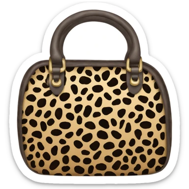 large leopard print bag sticker