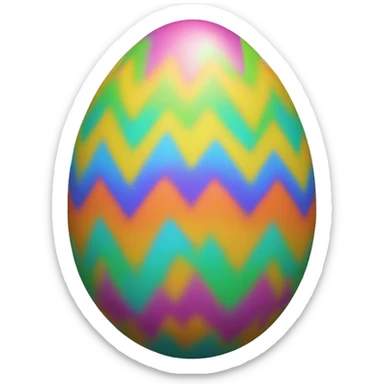colorful dyed easter egg sticker