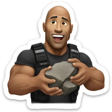 The rock eating a rock  sticker