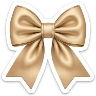 Beige bow sticker