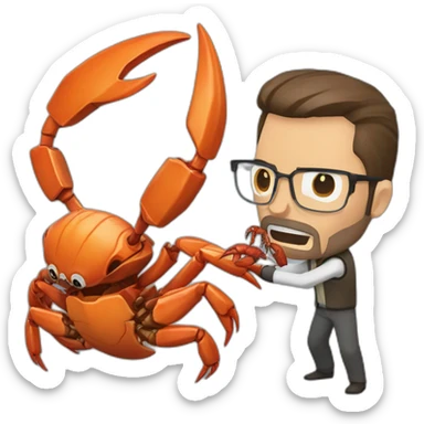 Gordon freeman fighting a crab head sticker
