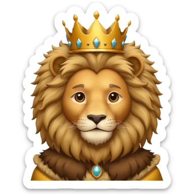 man in lion  costume  sticker