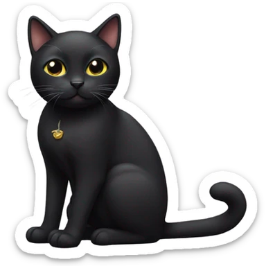 black cat sticker