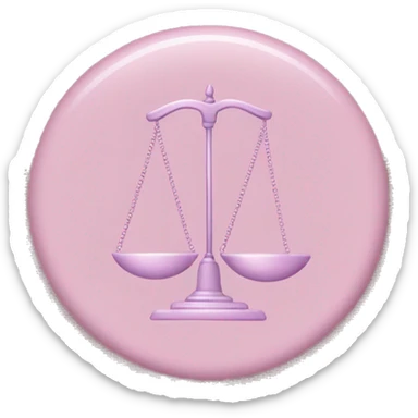 Pastel pink Libra symbol  sticker