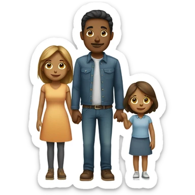 1 Husband, 1 wife , 1 son, 1 daughter and 1 baby sticker