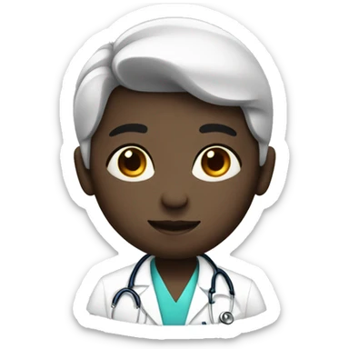 A Child doctor with black Haie sticker