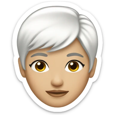 white short hair lesbian hair  sticker