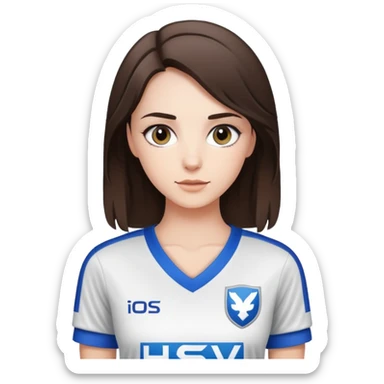 Brunette girl in HSV trikot  sticker