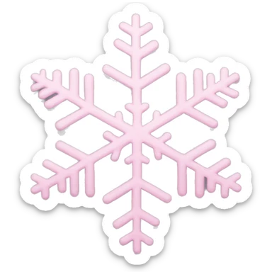 pastel pink snowflake  sticker