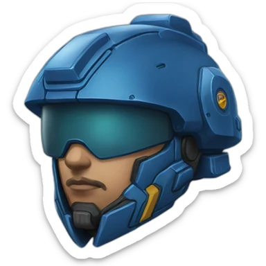 terran marine blue sticker