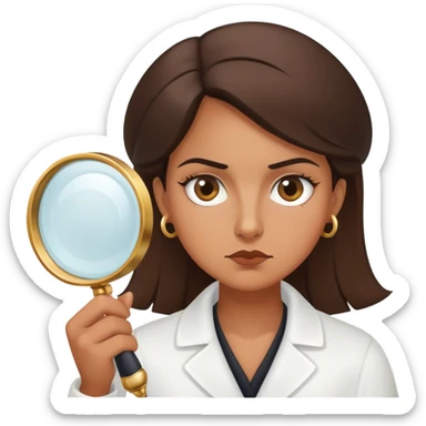 Parisian bathroom designer with a magnifying glass sticker