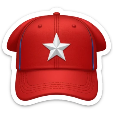 Hat with MAGA sticker