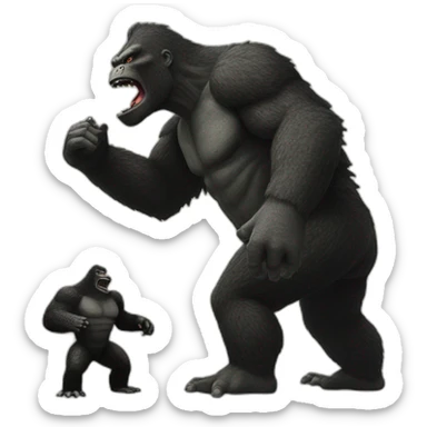 King Kong versus Godzilla sticker