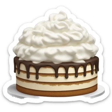 Round whipped cream cake sticker
