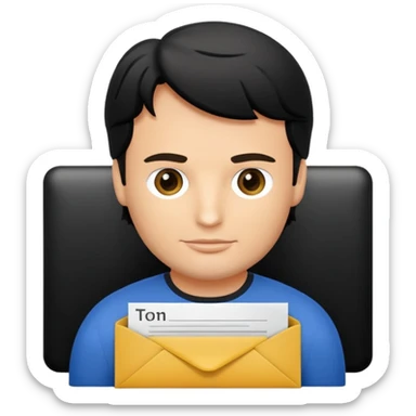 sobre de correo nombre de Tom Welling sticker