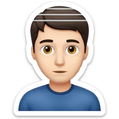 Male peeking behind the blinds  sticker