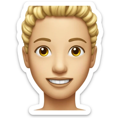 smile emoji with lash extensions sticker