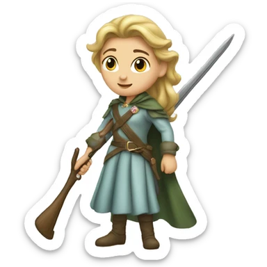 Princess hunting sticker