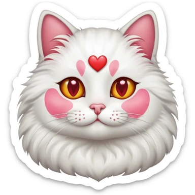 Cat with heart eyes  sticker