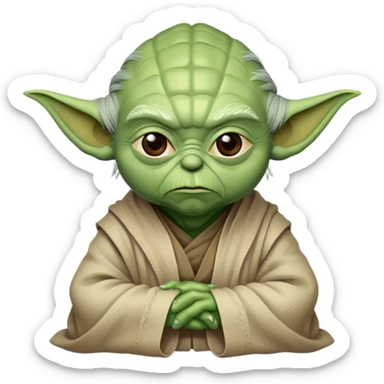 Yoda cringe  sticker