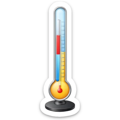 straight thermometer has 5 colors on it no ball at first  sticker