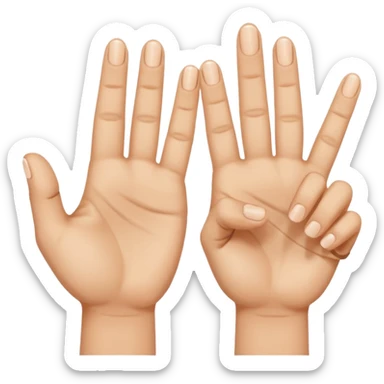 deux mains qui font un Z avec leurs deux doigts sticker