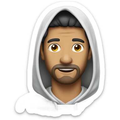 Árabe con capucha sorprendido  sticker