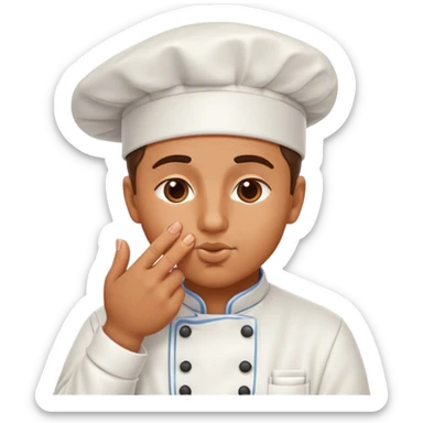 Chef kissing hand with fingertips pinched together sticker