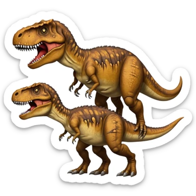 T-Rex with dead ceratosaurus sticker
