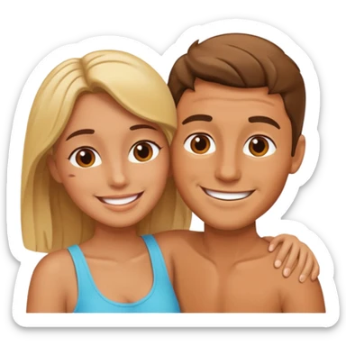 Pareja abrazados sticker