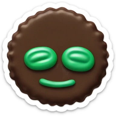 a single thin mint cookie sticker