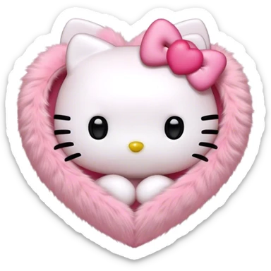 hello kitty heart sticker