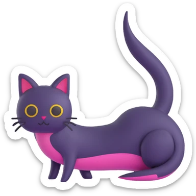 slugcat from Rain World sticker
