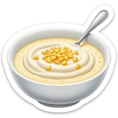 bowl of grits, cornmeal porridge sticker