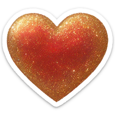 glittery heart sticker