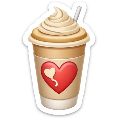 latte in a paper take out cup sticker