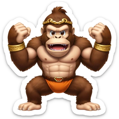 Donkey kong emoji sticker