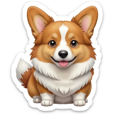 Tri colored corgi sticker