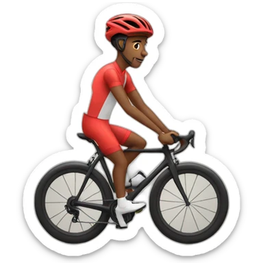 cyclists with heart eyes sticker