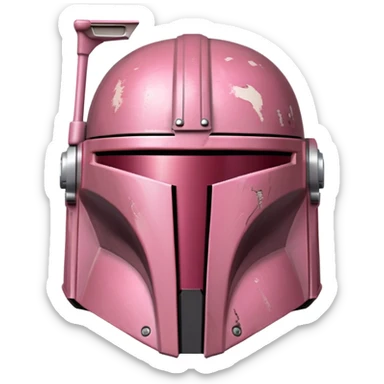 pink mandalorian helmet sticker