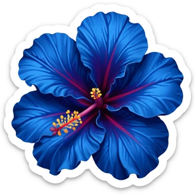 very Dark blue flower hibiscus only colour blue sticker