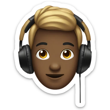 black headphones with bows sticker