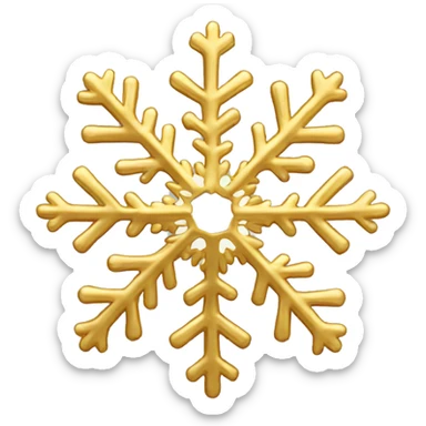 Gold snowflake sticker