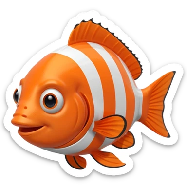 nemo fish, front view sticker