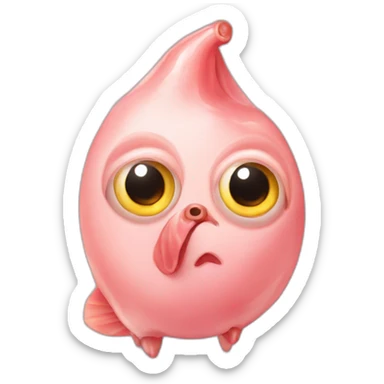 Cute Russian ham with big eyes sticker