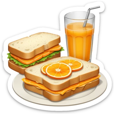 picnic sandwiche and juice sticker